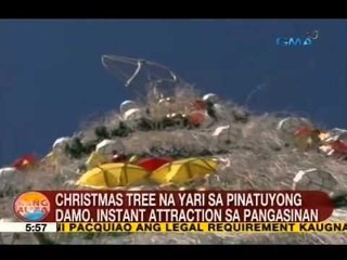 UB: Christmas tree na yari sa pinatuyong damo, instant attraction sa Pangasinan