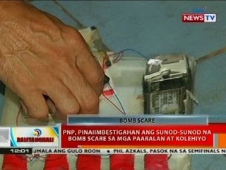 PNP, pinaiimbestigahan ang sunod-sunod na bomb scare sa mga paaralan at kolehiyo
