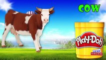 Play Doh Farm Animals Names | SuperHeroes Frozen Finger Family Nursery Rhymes For Children
