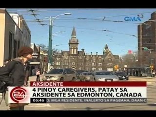 24 Oras: 4 pinoy caregivers, patay sa aksidente sa Edmonton, Canada