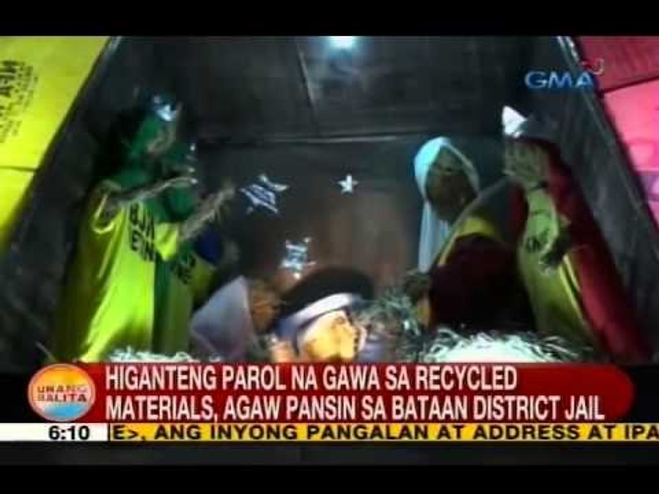 UB: Higanteng parol na gawa sa recycled materials, agaw pansin sa Bataan District Jail