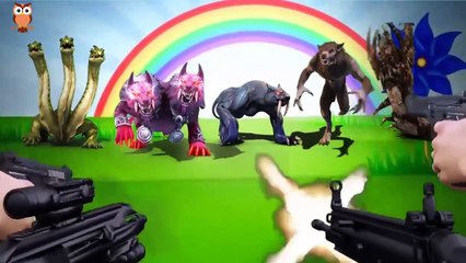 Daddy Finger Song 3D Dragon Monster Hydra Two Heads Cougar Jump Attack Werewolf Giant Centipede