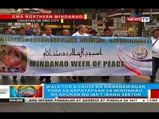 Walk-for-a-cause na nananawagan para sa kapayapaan sa Mindanao, nilahukan ng iba't ibang sektor
