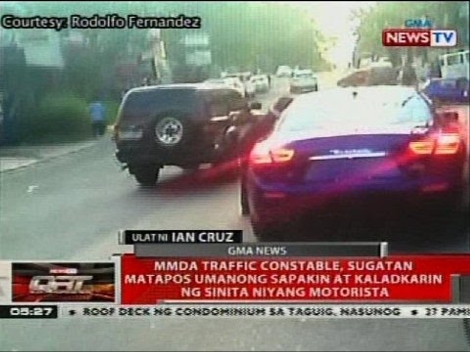 MMDA traffic constable, sugatan matapos umanong sapakin at kaladkarin ng sinita niyang motorista