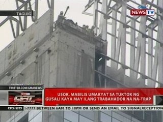 Usok, mabilis na umakyat sa tuktok ng gusali kaya may ilang trabahador na na-trap
