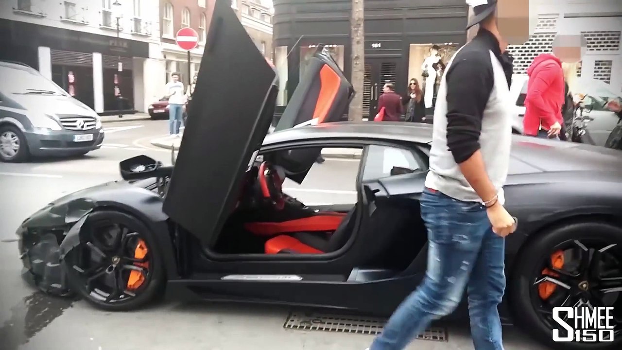 Il éclate sa Lamborghini Aventador en doublant comme un débile