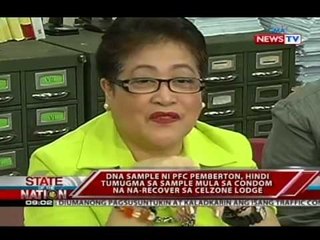 SONA: DNA sample ni Pemberton, hindi tumugma sa sample mula sa condom na na-recover sa Celzone lodge