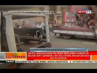 BT: Protesta ng mga militante sa labas ng bahay ni PNoy, nauwi sa girian