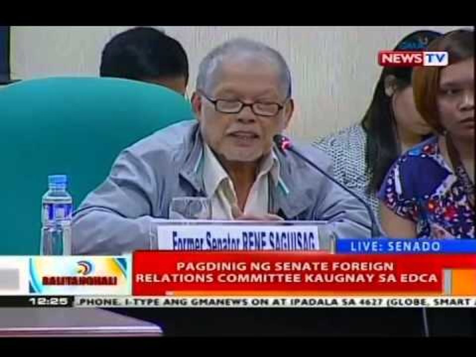 BT: Pagdinig ng Senate Foreign Relations Committee kaugnay sa EDCA