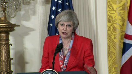 Theresa May: a trade deal with US will "cement" relationship