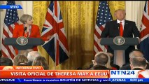 Donald Trump y Theresa May subrayan 