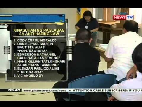 NTG: 14 suspects sa pagkamatay ni Guillo Servando, kinasuhan ng paglabag sa Anti-Hazing Law