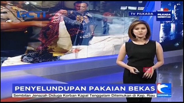 Petugas Tangkap Kapal Angkut Pakaian Bekas