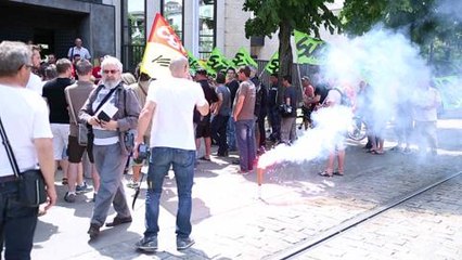 Dijon : la manifestation des cheminots en...