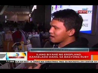 Ilang biyahe ng eroplano, kanselado dahil sa Bagyong Ruby