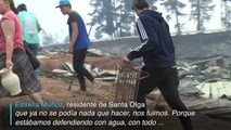 Santa Olga, devastado por los incendios en Chile