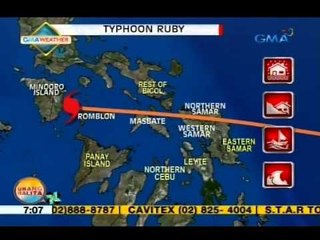 UB: Bagyong Ruby, sa Eastern Visayas inaasahang magla-landfall sa Sabado ng gabi
