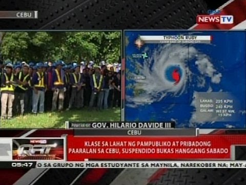 Klase sa lahat ng pampubliko at pribadong paaralan sa Cebu, suspendido bukas hanggang Sabado