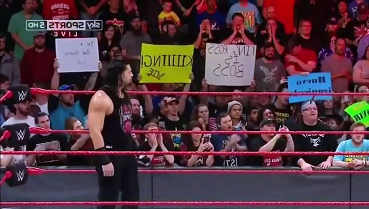 Brock Lesnar Returns and Attacks Reigns, Rollins & Semi Zayn   WWE Raw 16 January 2017