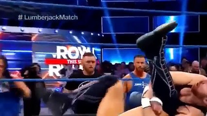 Dean Ambrose vs The Miz Lumberjack   wwe smackdown 24 january 2017