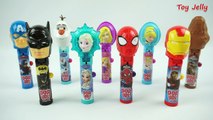 Learn Colors with Chupa Chups PopUps! Lollipop Candy Play Doh Surprise Toys Spiderman Elsa