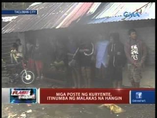 FR: Malakas na hangin dala ng bagyong Ruby, naramdaman sa Tacloban