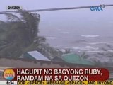 UB: Hagupit ng Bagyong Ruby, ramdam na sa Quezon