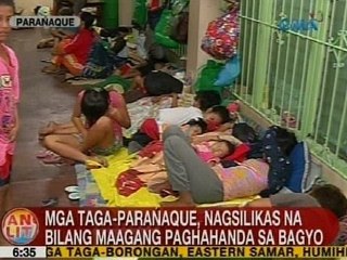 UB: Mga taga-Parañaque, nagsilikas na bilang paghahanda sa Bagyong Ruby