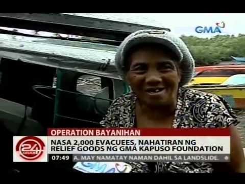 24 Oras: Nasa 2,000 evacuees, nahatiran ng relief goods ng GMA Kapuso Foundation