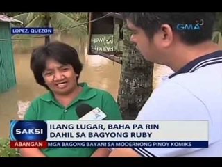 Saksi: Ilang lugar, baha pa rin dahil sa bagyong Ruby