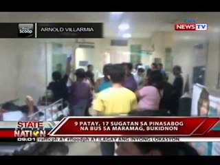 SONA: 9 patay, 17 sugatan sa pinasabog na bus sa Maramag, Bukidnon