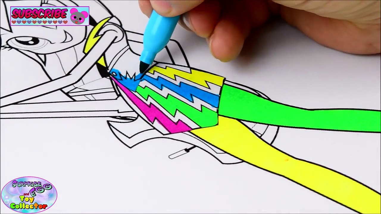 My Little Pony Coloring Book MLP EG Rainbow Dash Colors Episode Surprise Egg and Toy Collector SETC