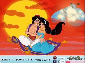 Мультик: Алладин любит принцессу Жасмин Поцелуи / Princess Jasmine loves Aladdin Kisses