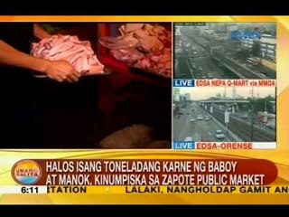 UB: Halos 1 toneladang karne ng baboy at manok, kinumpiska sa Zapote Public Market