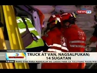 BT: Limang pasahero ng jeep, patay matapos madaganan ng nahulog na container truck