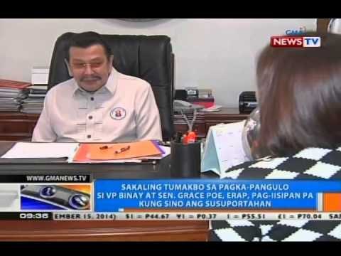 Sakaling tumakbo sa pagka-pangulo si Binay at Poe, Erap, pag-iisipan pa kung sino ang susuportahan