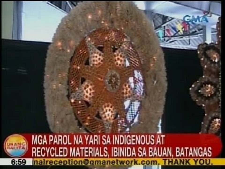 UB: Mga parol na yari sa indigenous at recycled materials, ibinida sa Bauan, Batangas