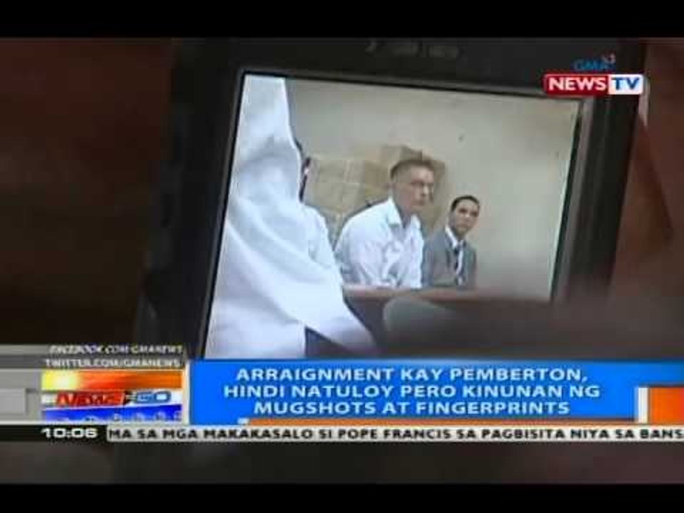 NTG: Pemberton, kinuhanan ng mugshot at fingerprints