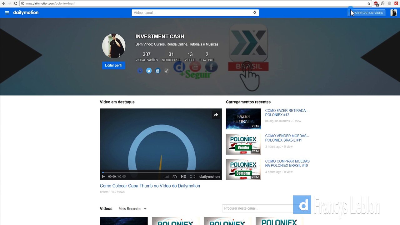 Como Postar Videos no dailymotion 2017