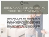 THINK ABOUT BEFORE RENTING YOUR FIRST APARTMENT  CIRCL