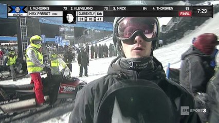 X-Games - Snowboard Big Air - Max Parrot marche sur l'eau