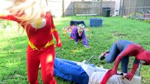 Spiderman vs Frozen Elsa vs Joker - Crazy Olympics Race! w/ Spiderman, Flash Girl, Joker, Peppa Pig