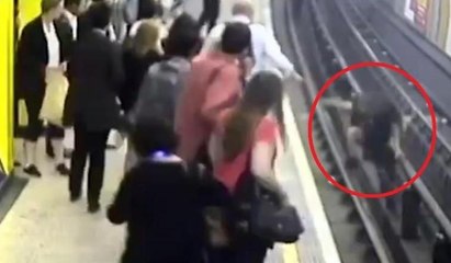 Metroda korkunç olay: Genç adamı raylara böyle itti