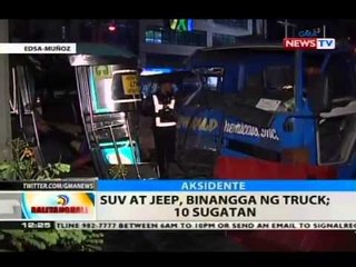 BT: SUV at jeep, binangga ng truck; 10 sugatan