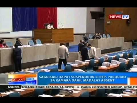NTG: Saguisag: Dapat suspendihin si Pacquiao sa Kamara dahil sa madalas absent