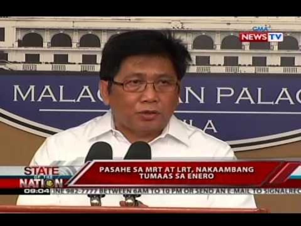 SONA: Pasahe sa MRT at LRT, nakaambang tumaas sa Enero