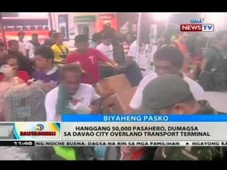 Hanggang 50,000 pasahero, dumagsa sa Davao City Overland Transport Terminal