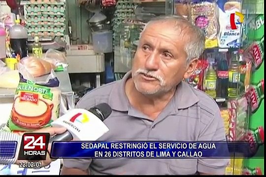 Sedapal: 26 distritos se quedaron sin agua por huaicos
