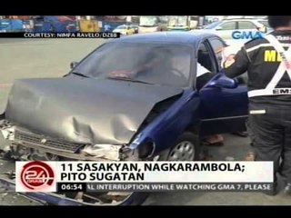 24Oras: 11 sasakyan, nagkarambola; pito sugatan