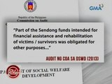 Pondo ng DSWD para sa mga biktima ng Sendong 2011, sa iba raw napunta ayon sa COA report